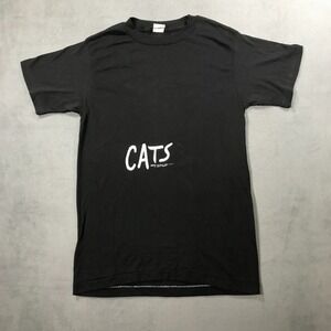 Vintage Cats Musical Shirt Mens M Black 1981 Broadway Theater 80s Single Stitch